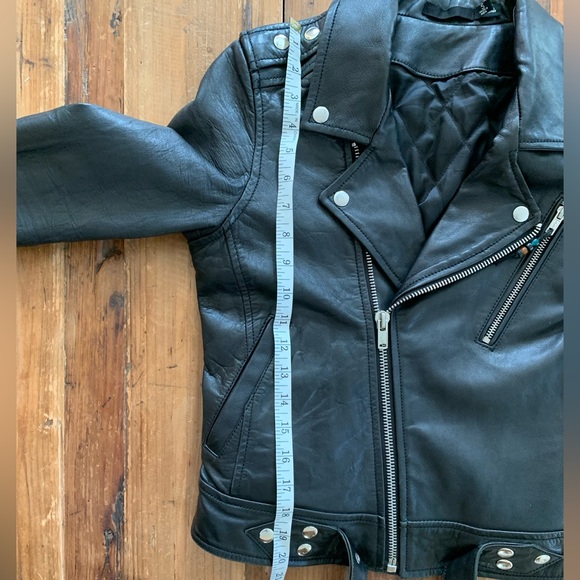 BLK DNM Black Leather Jacket, Sz S - Picture 3 of 9